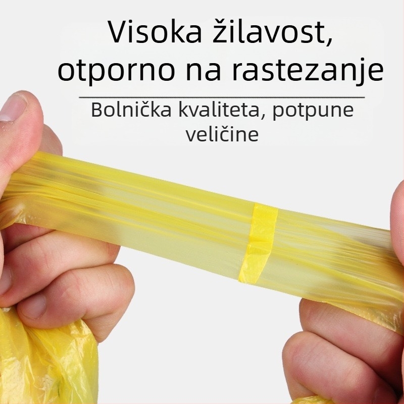 Žute vreće za medicinski otpad za klinike, velike i debele, u stilu veste, s ručkama, plastične vreće za bolničku upotrebu