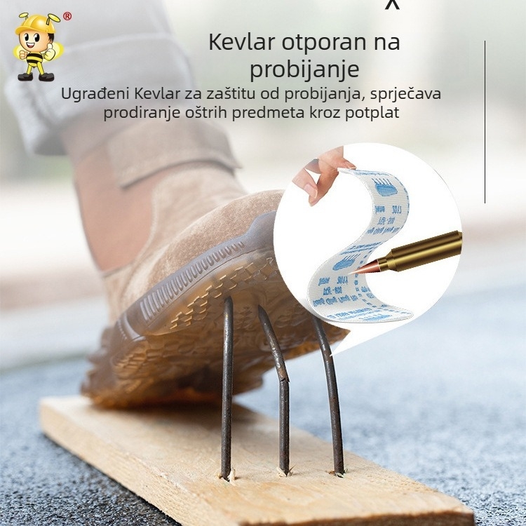 Radne cipele od velura s čeličnim prstom – otporne na udarce i probijanje, otporne na habanje i prskanje