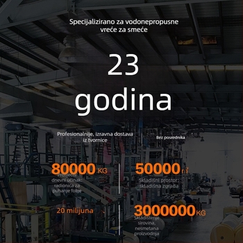 Debele vreće za smeće sa šnurnom za kućnu upotrebu, s ručkama