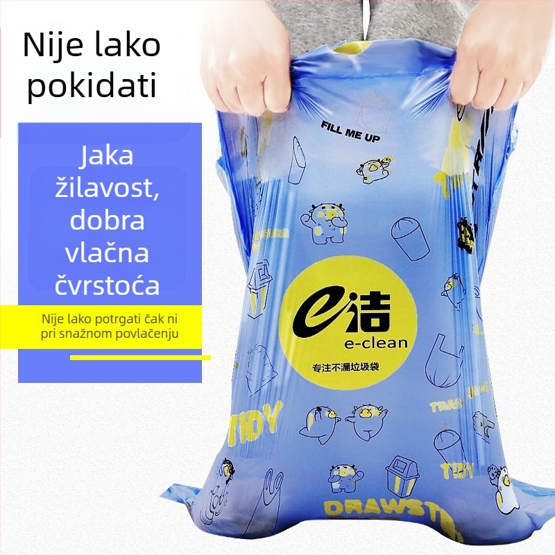 Debele vreće za smeće sa šnurnom za kućnu upotrebu, s ručkama
