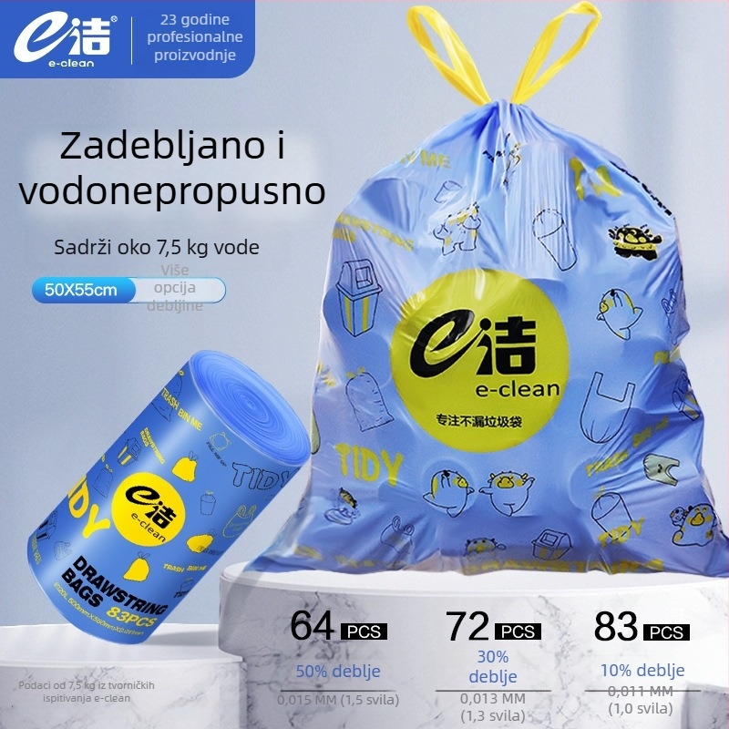Debele vreće za smeće sa šnurnom za kućnu upotrebu, s ručkama