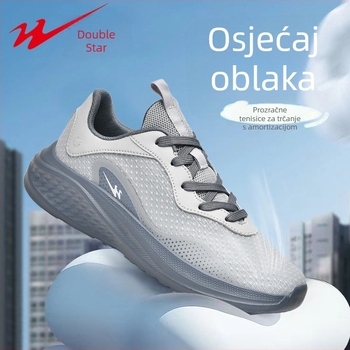 Double Star Muške Trkačke Cipele – Prozračan Mrežasti Gornji Dio, Lagane i Udobne, S Amortizacijom, Vezanje Šnurkama
