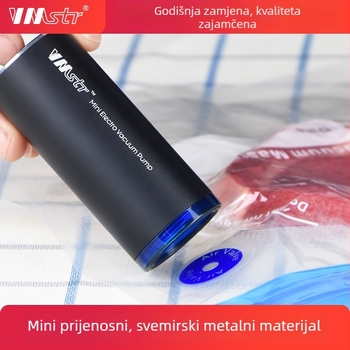 Vmstr Mini vakuumski uređaj V3 — Prenosni ručni vakuum za odjeću, pokrivače i skladištenje hrane