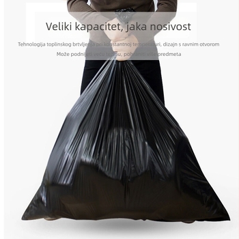 Ogromna vreća za smeće, debela, industrijske kvalitete, crna, 60 cm, za restorane, hotele i objekte, kuhinja i kućna upotreba