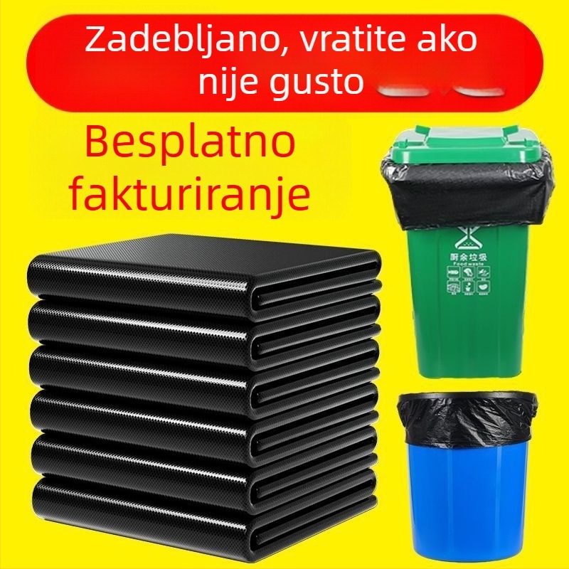 Izuzetno velike jednokratne plastične vreće za otpad za komercijalni catering, stil prsluka, paket od 1000 komada