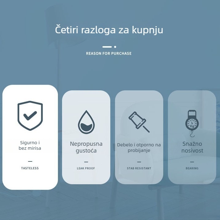 Libizheng crne vrećice za otpad od PE, debele, 80×100 cm, 50 kom., ravni otvor, za hotelsku i komercijalnu uporabu