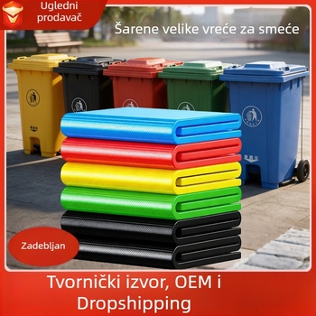 Debljane kuhinjske vreće za otpad za kućnu upotrebu, ekološki prihvatljive za komercijalnu upotrebu, zelene vrećice za otpad hrane s plosnim otvorom, velike i ekstra velike veličine