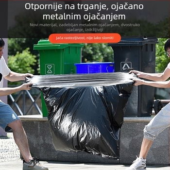 Crne vreće za smeće, debele, 60x80 cm, za komercijalnu upotrebu – restorani, hoteli, upravljanje nekretninama