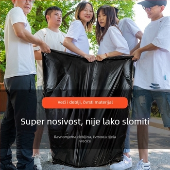 Crne vreće za smeće, debele, 60x80 cm, za komercijalnu upotrebu – restorani, hoteli, upravljanje nekretninama