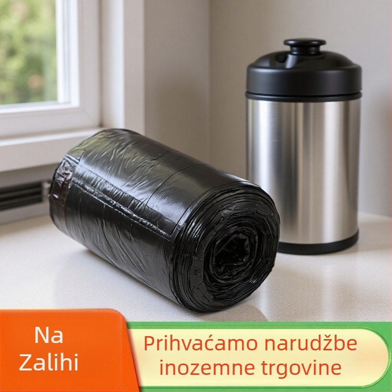 Kućne vreće za smeće sa šnuralom, debele, kuhinjske, 100 kom., velike plastične vreće