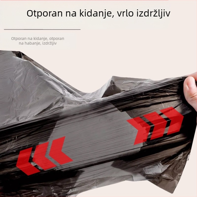 Kućne vreće za smeće sa šnuralom, debele, kuhinjske, 100 kom., velike plastične vreće