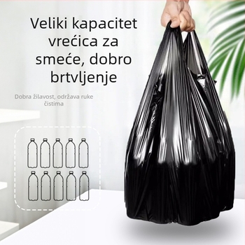 Kućne vreće za smeće, debeli, velike veličine, prijenosne, crne, kuhinjske