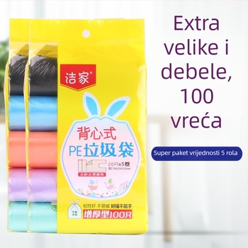 Plastične vreće za otpad u roli, debeli, velikog kapaciteta, za hotele, kuhinje i kupaonice