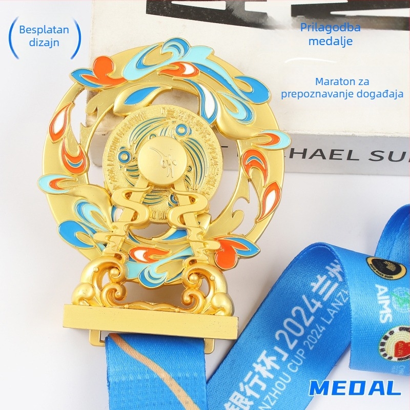 Prilagođene medalje za maraton i sportske medalje; plakete za košarku, nogomet i biciklizam