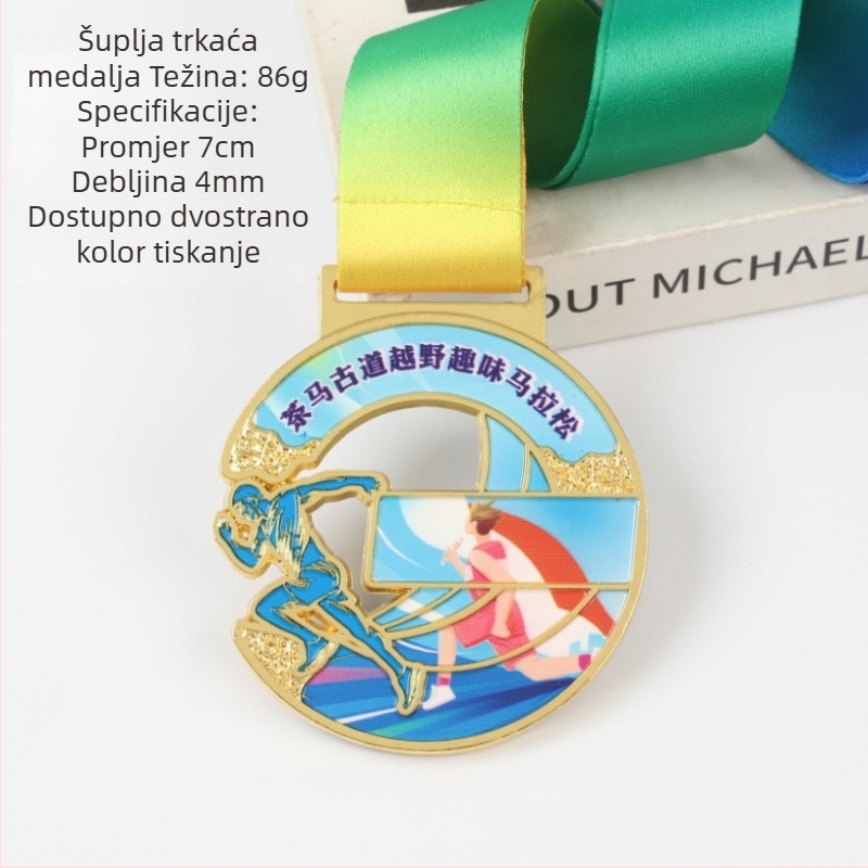 Prilagođene medalje za maraton i sportske medalje; plakete za košarku, nogomet i biciklizam
