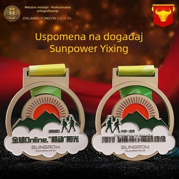 Metalna medalja za maraton, prilagođena, s emajliranim završetkom, za sportske događaje