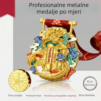 Metalne medalje za sportske događaje, brončane medalje za natjecanja i maratone, medalja s prilagođenim logom