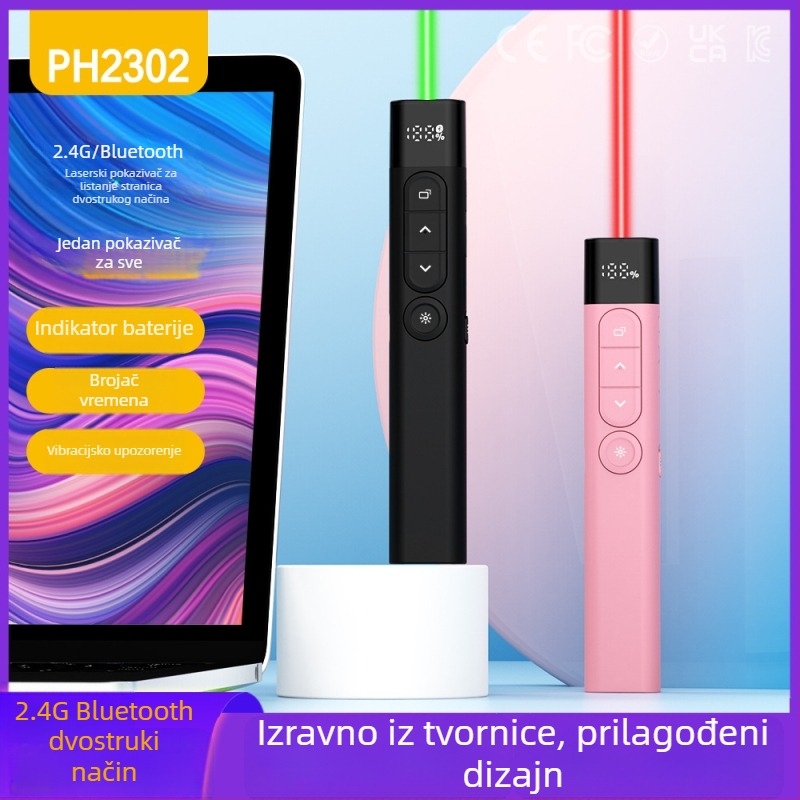 Digitalna višefunkcionalna bijela ploča za nastavu i ured s laserskim pokazivačem, bežičnim perom za okretanje stranica