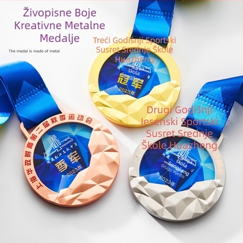 Prilagođene kristalne medalje od cinkovog legura za penjanje i maratonske događaje