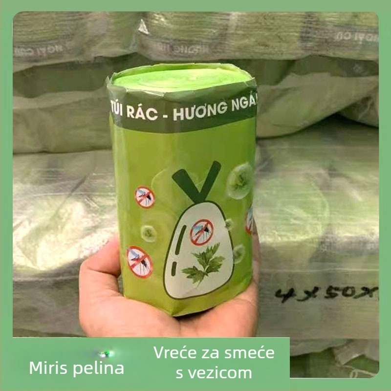 Velika plastična vreća za smeće sa vezicom, debela, protiv mirisa, za kućanstvo