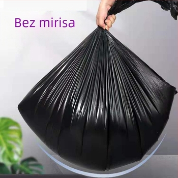 Velike vreće za smeće za hotelsku higijenu, ultra debeli, s ravnim otvorom, crne plastične vreće