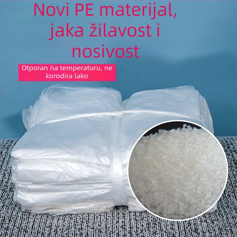 Jednokratne vreće za otpad, bijele, s plosnatim otvorom, zadebljane, veličina 45×45×50 cm, pakiranje 10 000 komada.