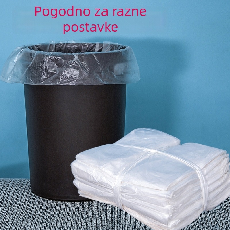 Jednokratne vreće za otpad, bijele, s plosnatim otvorom, zadebljane, veličina 45×45×50 cm, pakiranje 10 000 komada.