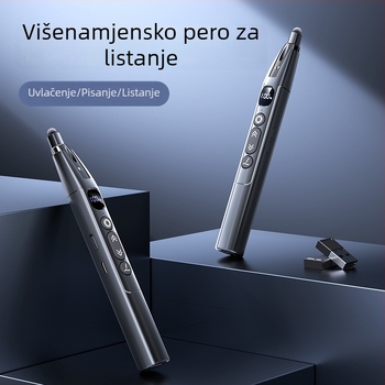 Bežični laserski multimedični pokazivač s teleskopskim prebacivanjem stranica i digitalnim zaslonom za nastavu i prezentacije