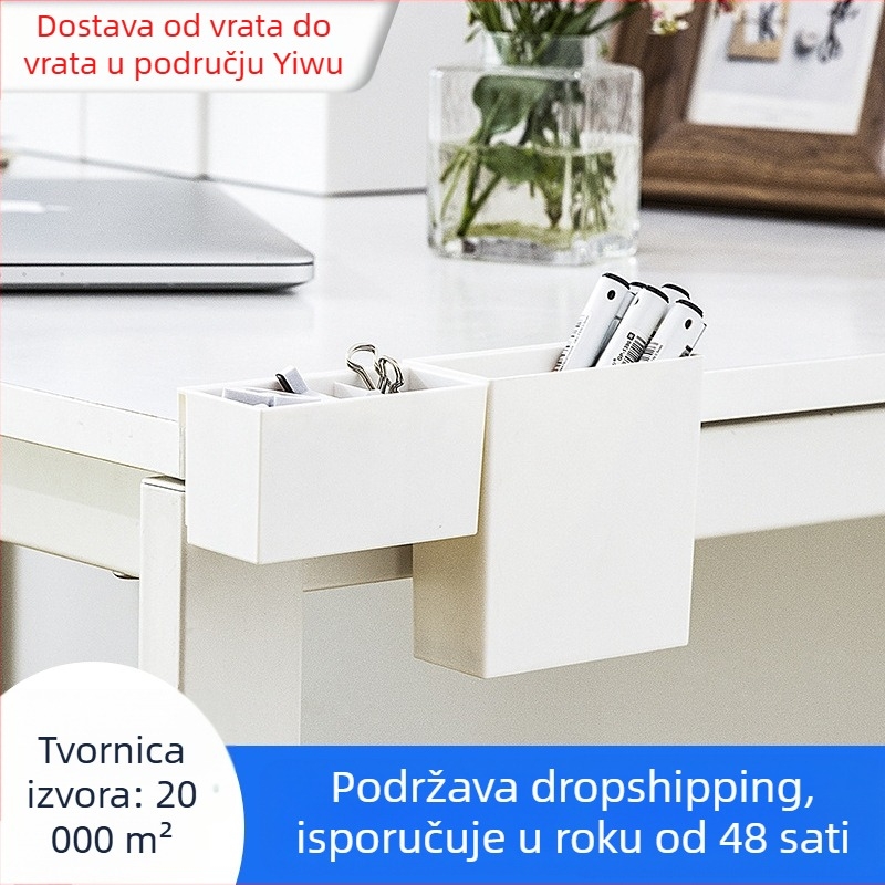 Japanski stil – bezšavna zidna plastična kutija za pohranu, za kupaonicu, olovka za obrve, ruž, ured i kancelarijski materijal