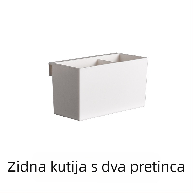 Japanski stil – bezšavna zidna plastična kutija za pohranu, za kupaonicu, olovka za obrve, ruž, ured i kancelarijski materijal