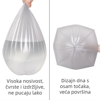 Sodolike srebrne vreće za smeće, 120 kom, 45×50 cm, deblje, vreće s ravnim otvorom, plastične vreće