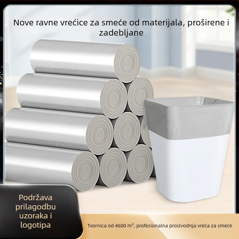 Sodolike srebrne vreće za smeće, 120 kom, 45×50 cm, deblje, vreće s ravnim otvorom, plastične vreće