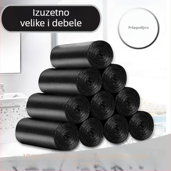 Crne vreće za kućne otpatke 50×60 cm, na roli, perforirane, ekstra debeli, 120 komada