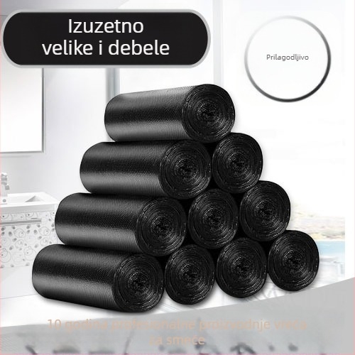 Crne vreće za kućne otpatke 50×60 cm, na roli, perforirane, ekstra debeli, 120 komada