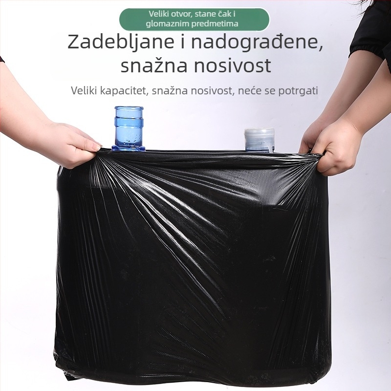 Crne izdržljive vreće za otpad za hotelsko čišćenje i imovinu, ekstra velike