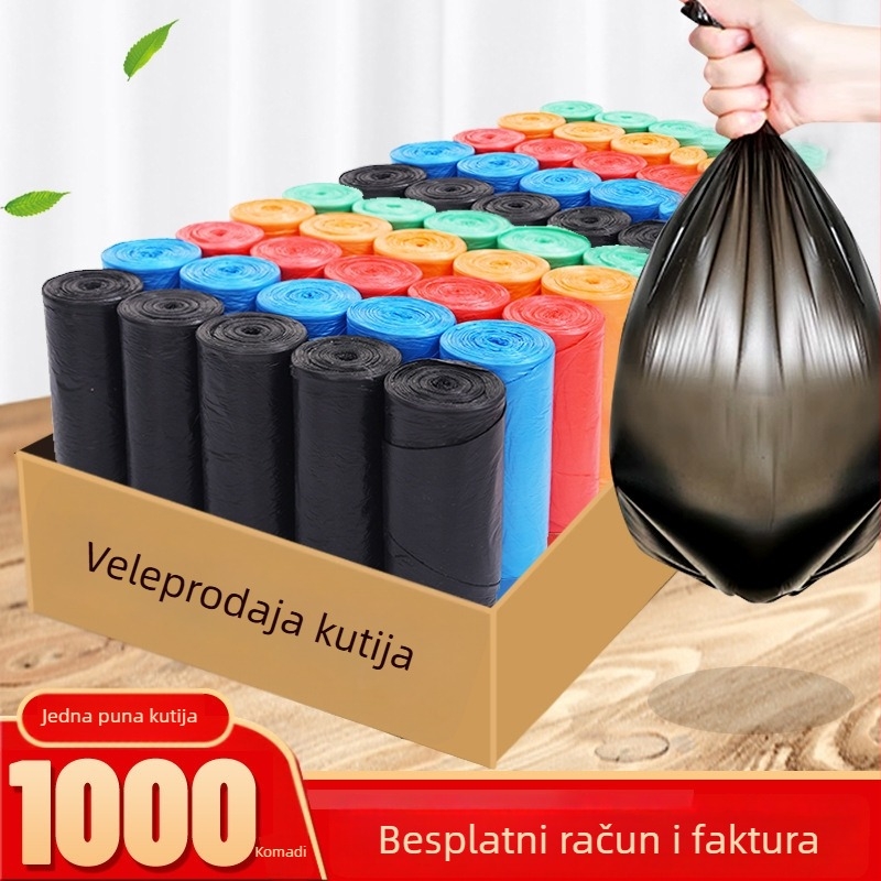 Debele jednokratne vreće za otpad 45×50 cm, šarene plastične vrećice za kuhinju i kućnu upotrebu, s perforacijom
