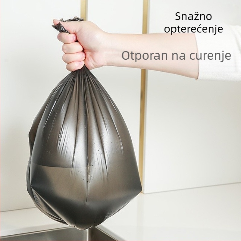 Domaće debele jednokratne vreće za smeće, crne, veličine velike i srednje, u roli s perforacijom