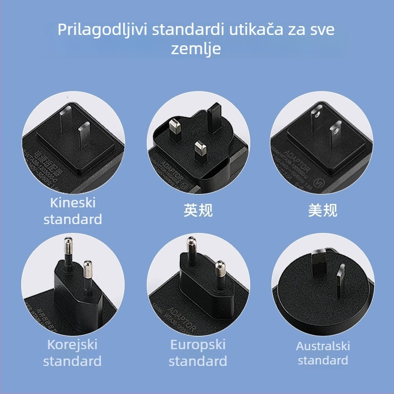 Napajanje 12V 1.5A za aparat za uklanjanje dlačica, 24V prekidno napajanje, 9V 2A punjač, UL certifikat