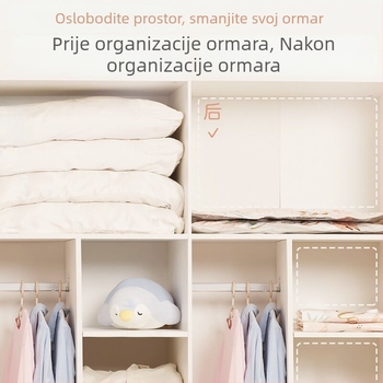 Vakuumske vreće za odjeću i pokrivače, zaštita od prašine, ručno uvijanje, bez izvlačenja zraka, zapečaćene, velike kapacitete.