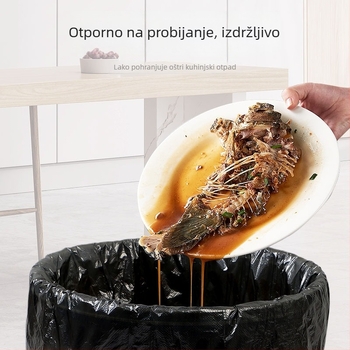 Šarene jednokratne vreće za otpad, debele, s ploskim otvorom, crne plastične vrećice za kućanstvo, kuhinju, upravljanje nekretninama i hotele
