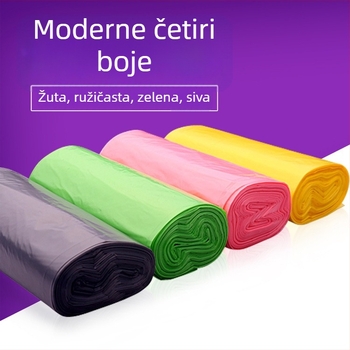 E-Clean vreće za otpad, s lakim kidanjem, ravnim otvorom, za zavezivanje, jednokratne, debele i izdržljive