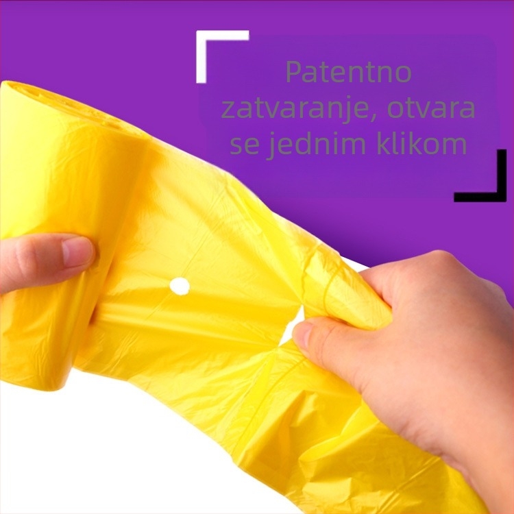 E-Clean vreće za otpad, s lakim kidanjem, ravnim otvorom, za zavezivanje, jednokratne, debele i izdržljive