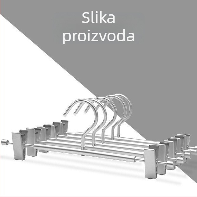 Vješalica za hlače od aluminijske legure, protuklizni klips, okretna vješalica za garderobu