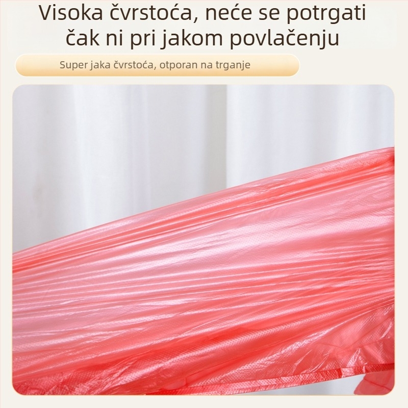 Debljane vrećice za otpad za kućnu uporabu, u stilu vesta, otporne plastične vrećice za kuhinju i kupaonu, ručno nošenje