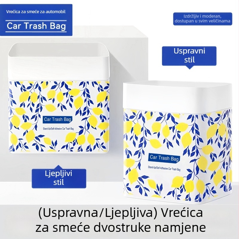 Jednokratna vertikalna vrećica za otpad, zadebljana dvostruke namjene, ljepiva za stol i vozilo, ekstra debela plastična vrećica za čišćenje