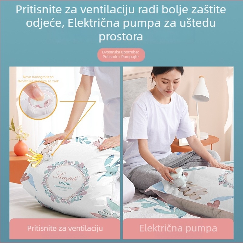 Set vaku vrećica s motivom grančice masline, velike vreće za pokrivač, zaštita od prašine, s električnim pumpom