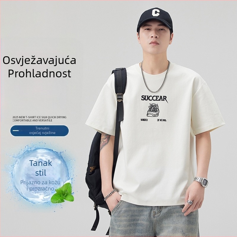 Muško ljetno T-shirt s kratkim rukavima, 2025 novi trend, slobodan kroj, 3D ispis, casual top