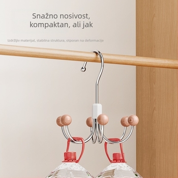 Rotirajući kuka sa šest kandži – višenamjenski organizator za odjeću, torbe i donje rublje