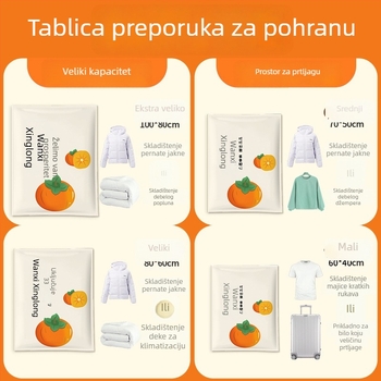 Vakuumska kompresijska vreća za pohranu pokrivača i odjeće – organizator s pumpom