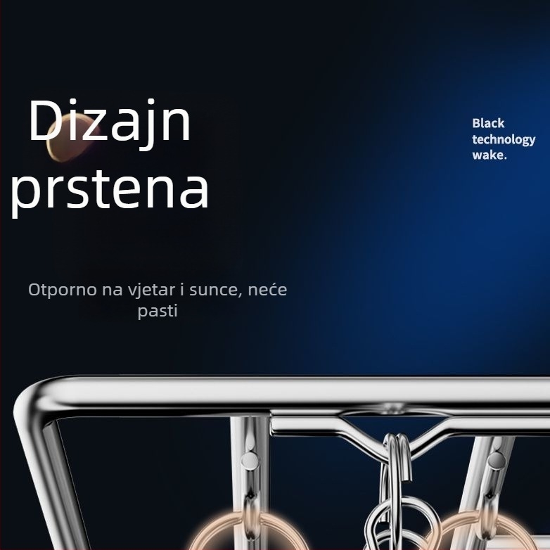 Vješalica od nehrđajućeg čelika s višestrukim kopčama, stalak za sušenje i držač za čarape – unutarnja vješalica otporna na vjetar za dom